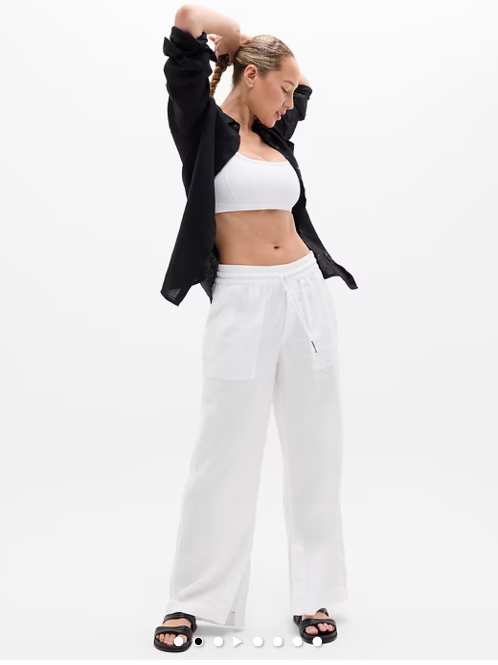 Athleta Women’s Retreat Linen High Rise Wide Leg Pant
